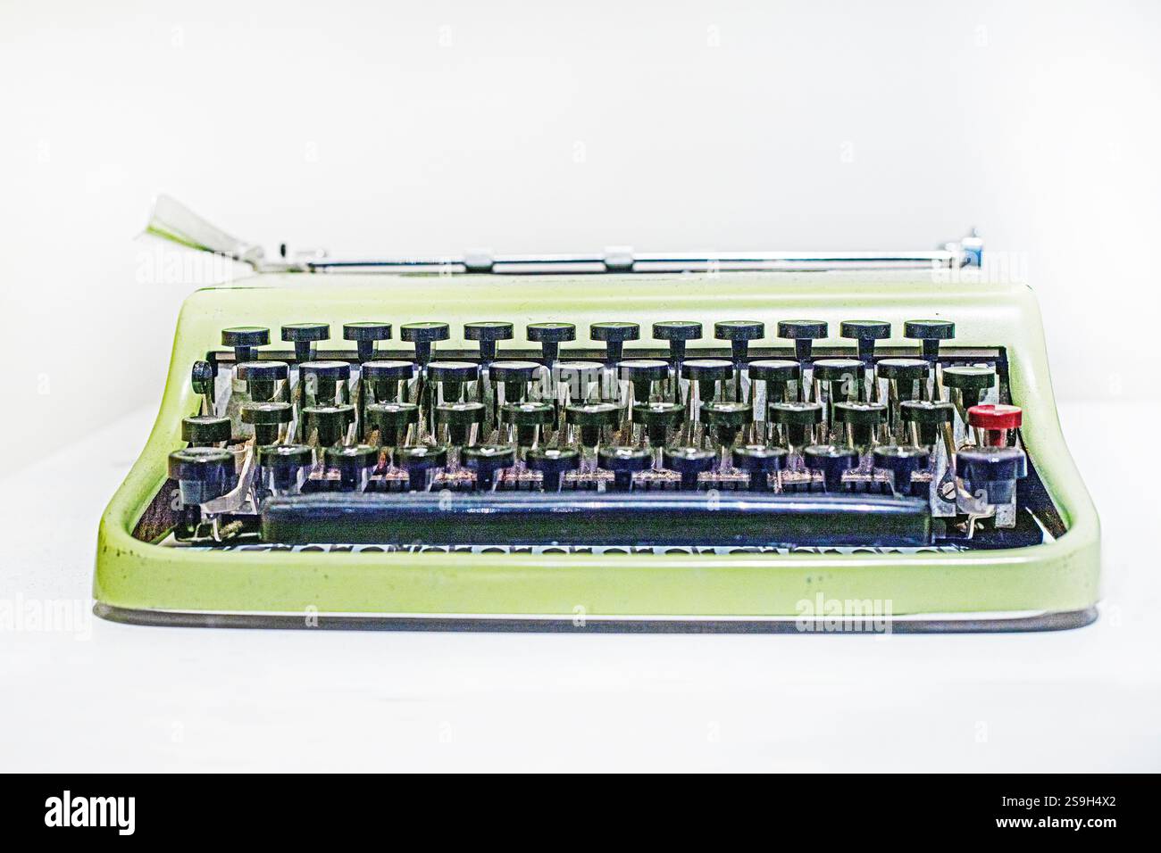typewriter for correspondents and writers on a light background Stock Photo