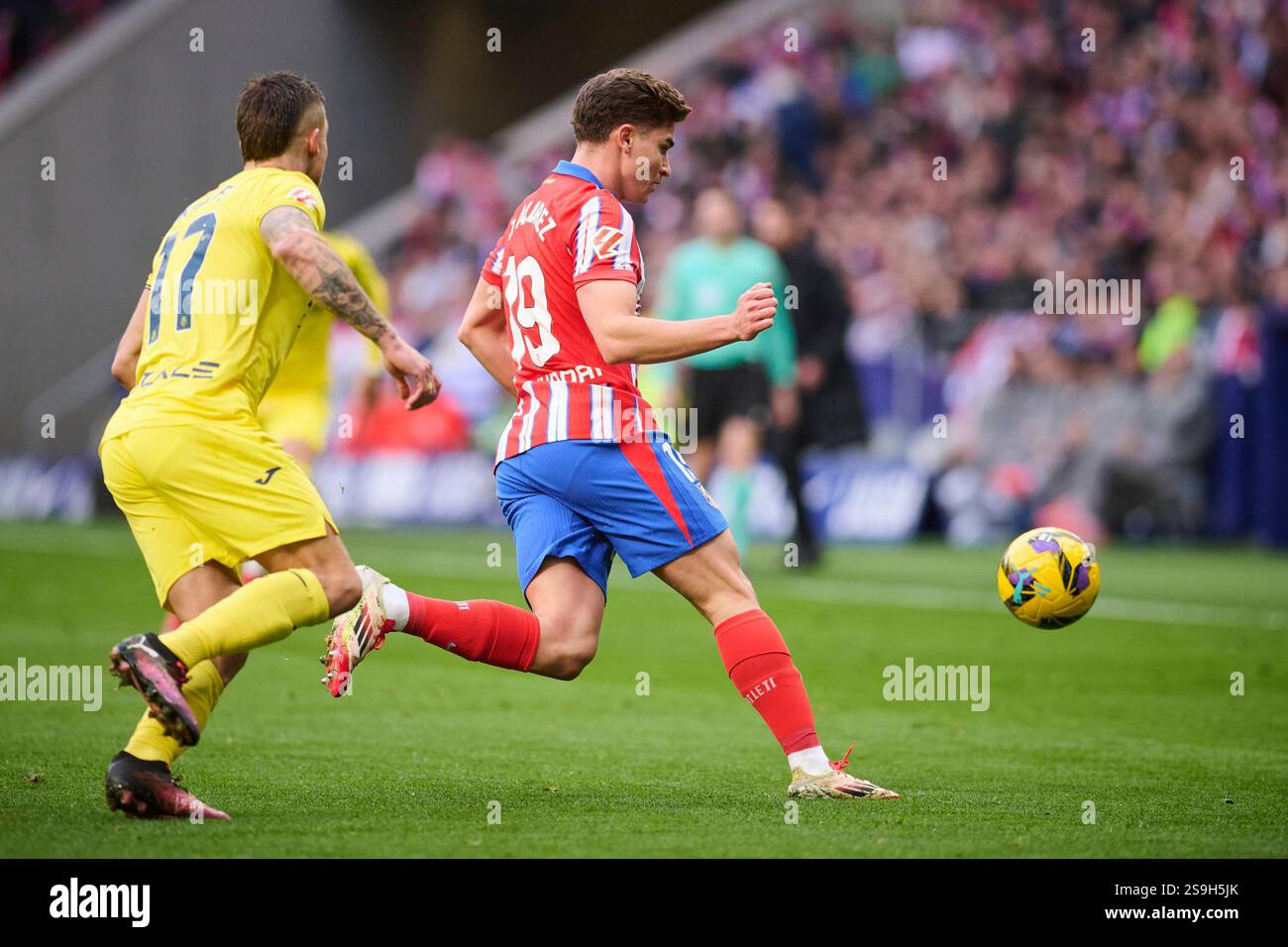 Spanish La Liga EA Sports soccer match Atletico de Madrid vs Villarreal ...