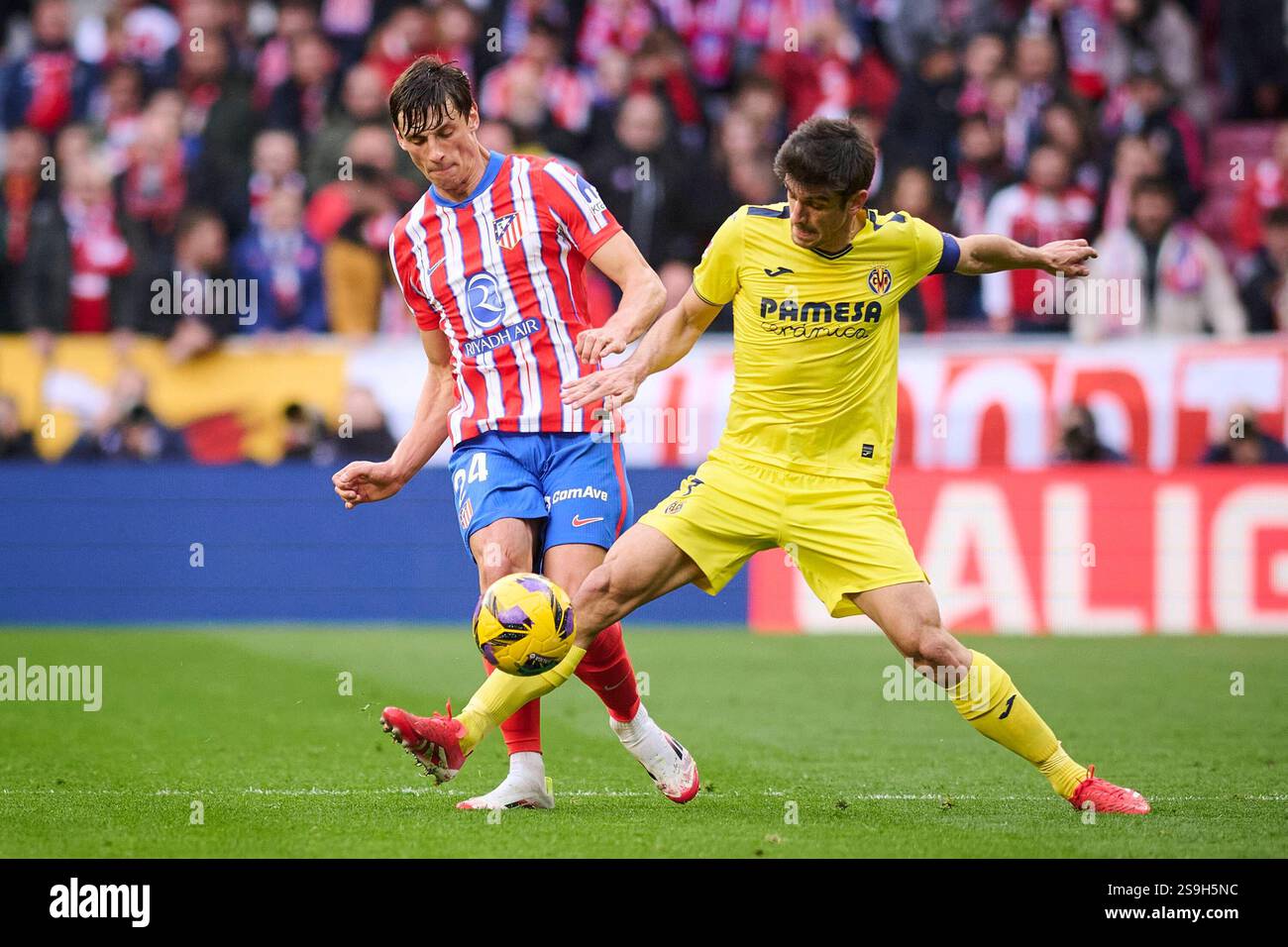Spanish La Liga EA Sports soccer match Atletico de Madrid vs Villarreal ...