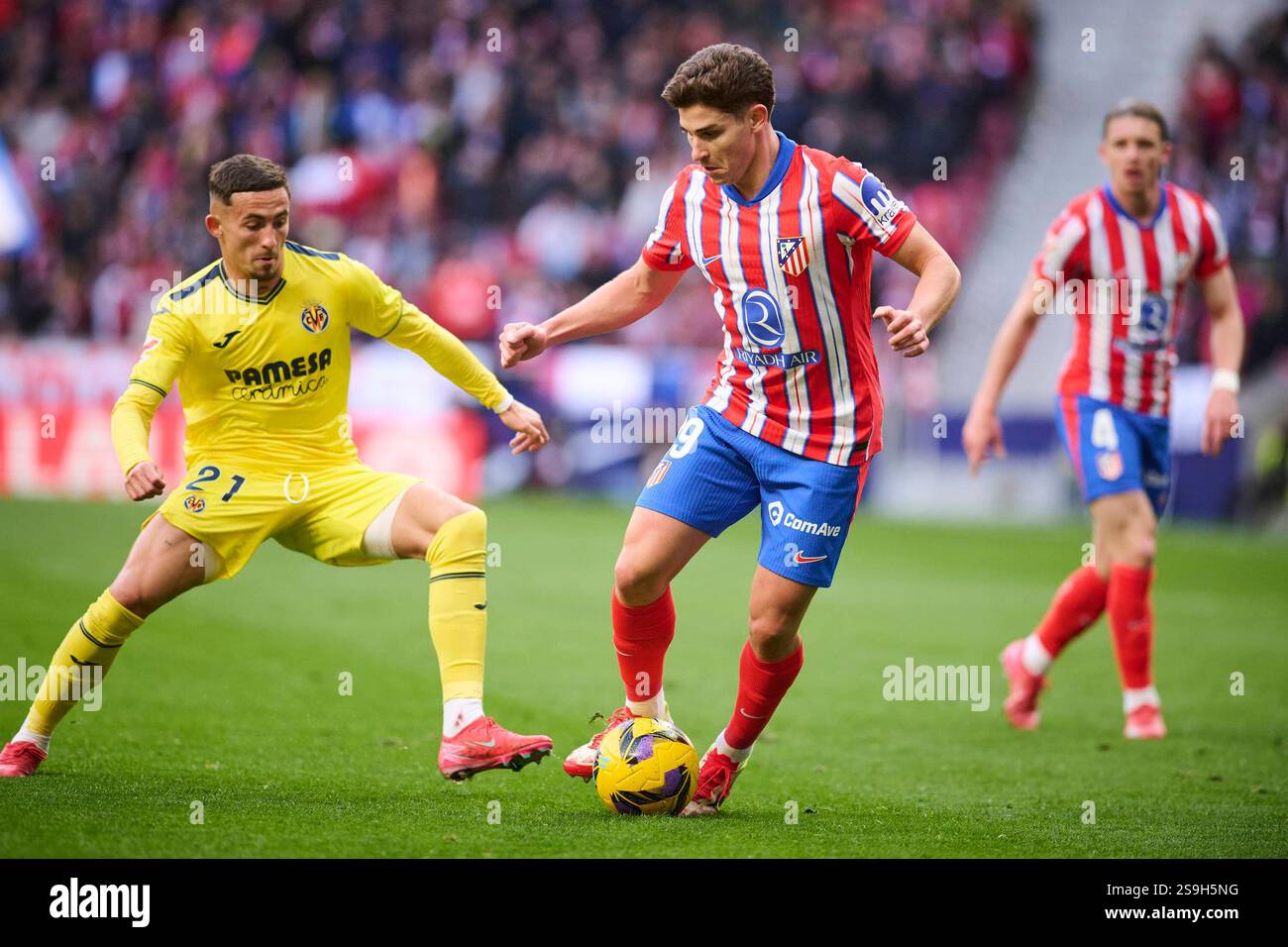 Spanish La Liga EA Sports soccer match Atletico de Madrid vs Villarreal ...