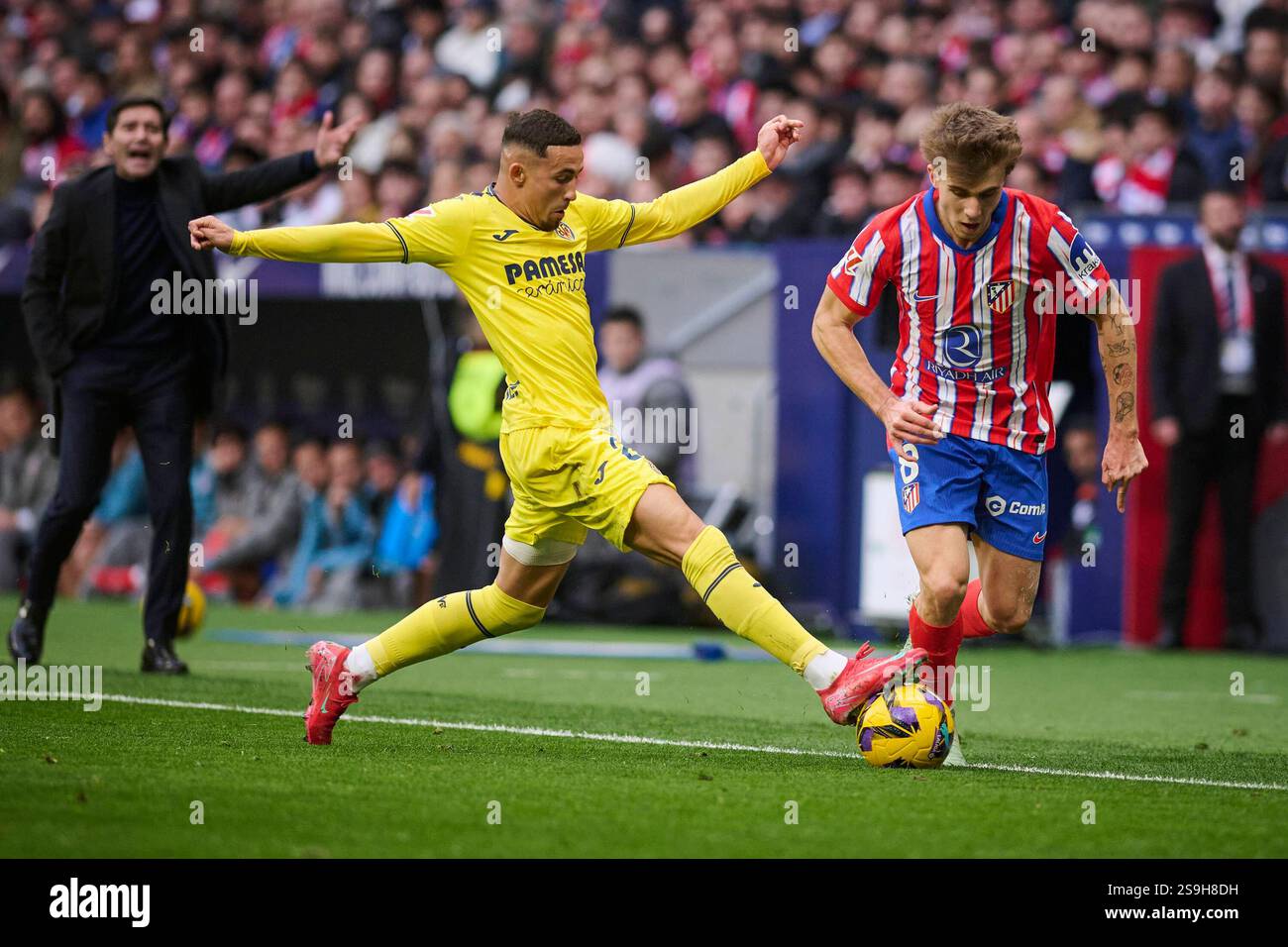 Spanish La Liga EA Sports soccer match Atletico de Madrid vs Villarreal ...
