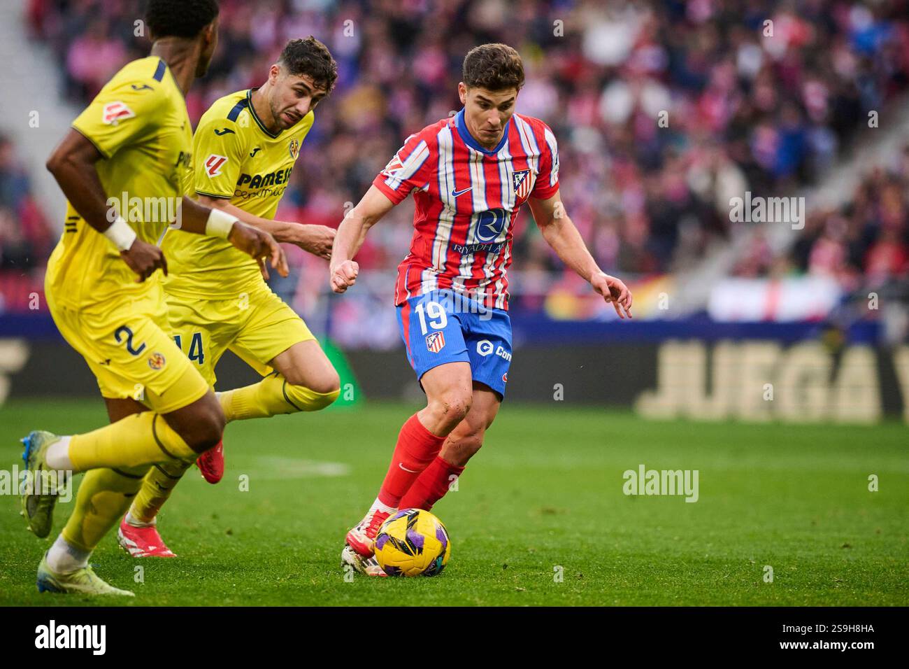 Spanish La Liga EA Sports soccer match Atletico de Madrid vs Villarreal ...