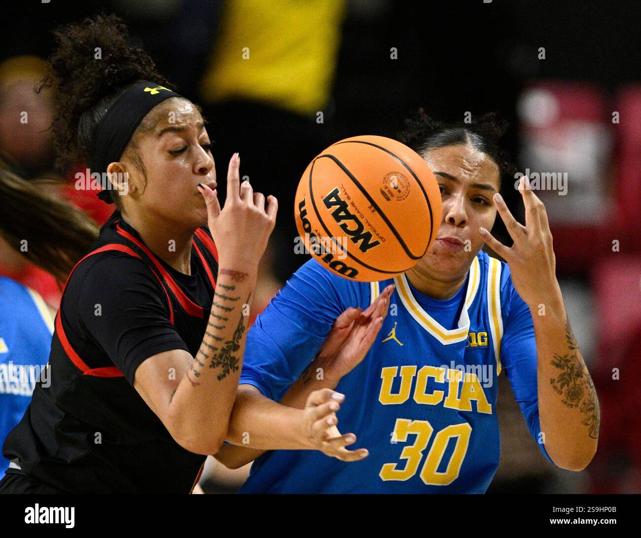 Kaylene Stocker Maryland guard Kaylene Smikle, left, and UCLA forward Timea Gardiner ...