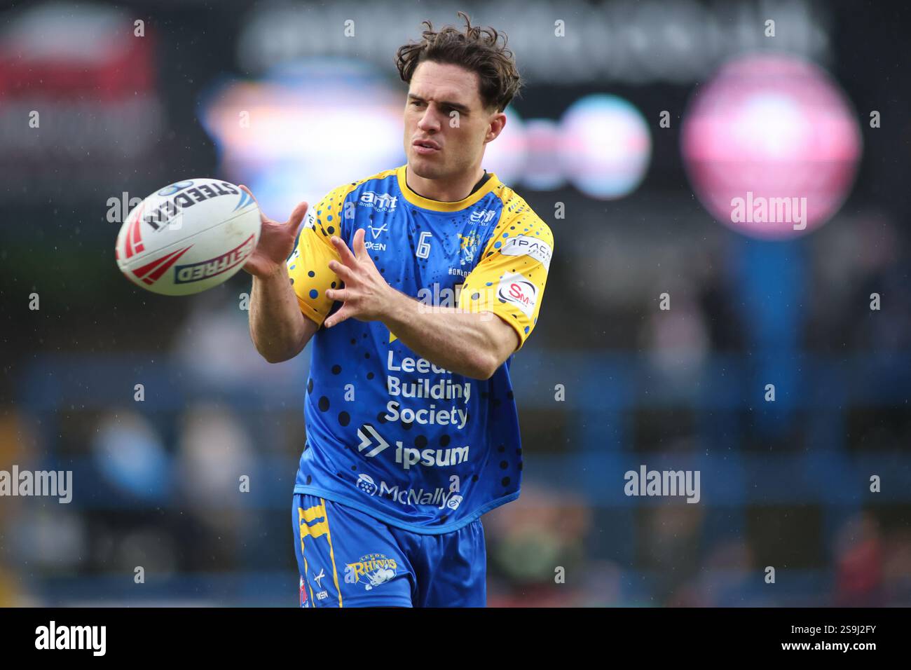 Leeds, UK. 26th Jan, 2025. AMT Headingley Rugby Stadium, Leeds, West Yorkshire, 26th January 2025. Ash HandleyÕs Testimonial Leeds Rhinos v Wigan Warriors Brodie Croft of Leeds Rhinos Credit: Touchlinepics/Alamy Live News Stock Photo