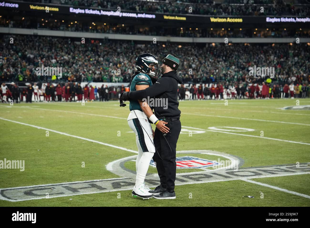 Philadelphia Eagles quarterback Jalen Hurts and coach Nick Sirianni ...