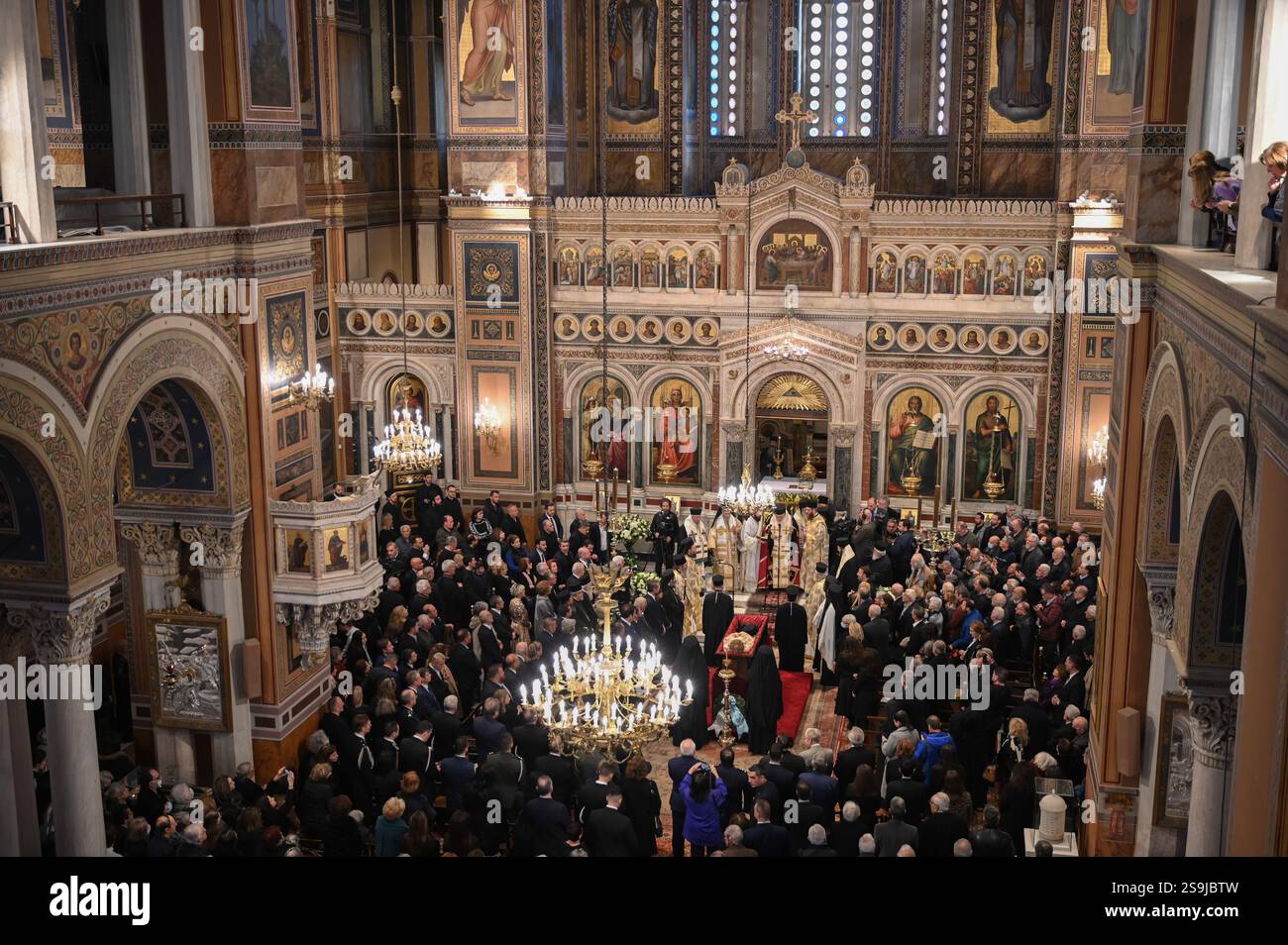 Anastasios Greek Athens, Greece. 26 January 2025. Greek Orthodox priests and the ...
