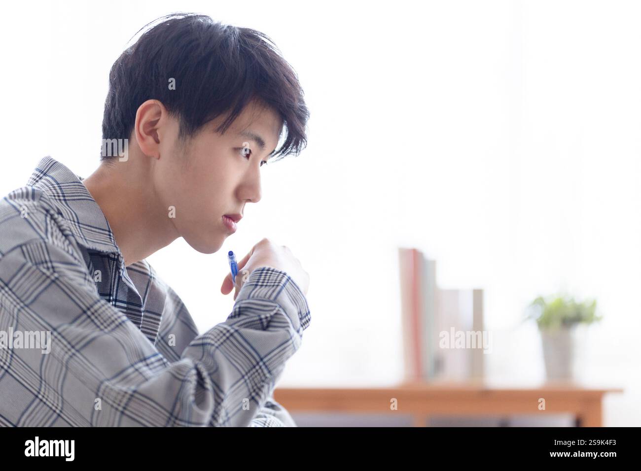High school students studying at home Stock Photo - Alamy