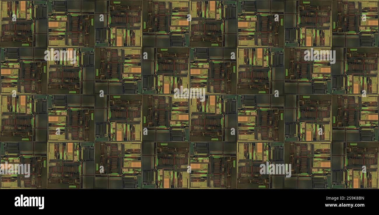 A pattern made of a generic historic silicon wafer Stock Photo - Alamy