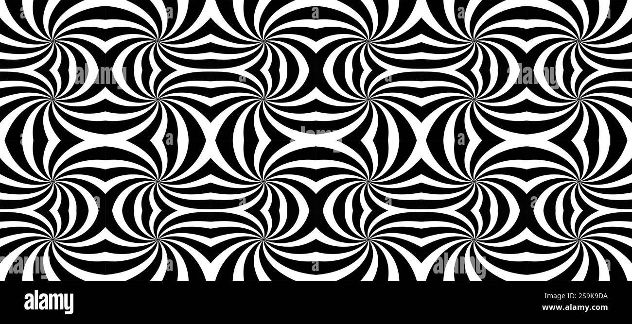 abstract shapes with black and white spirals Stock Photo - Alamy