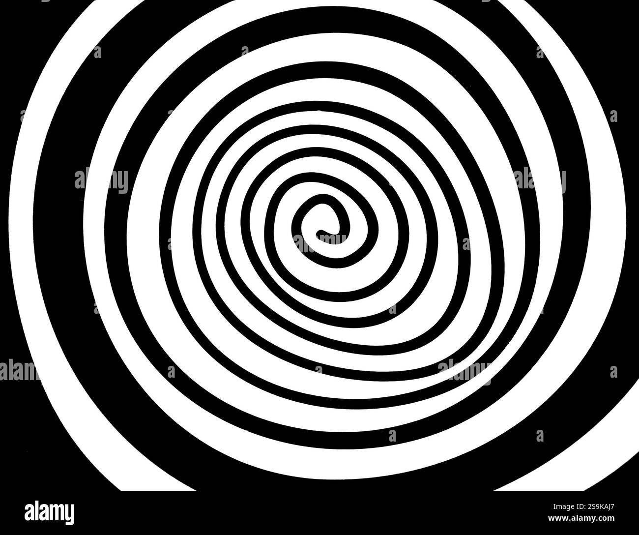 Hypnosis visualisation conept endless spiral Stock Photo