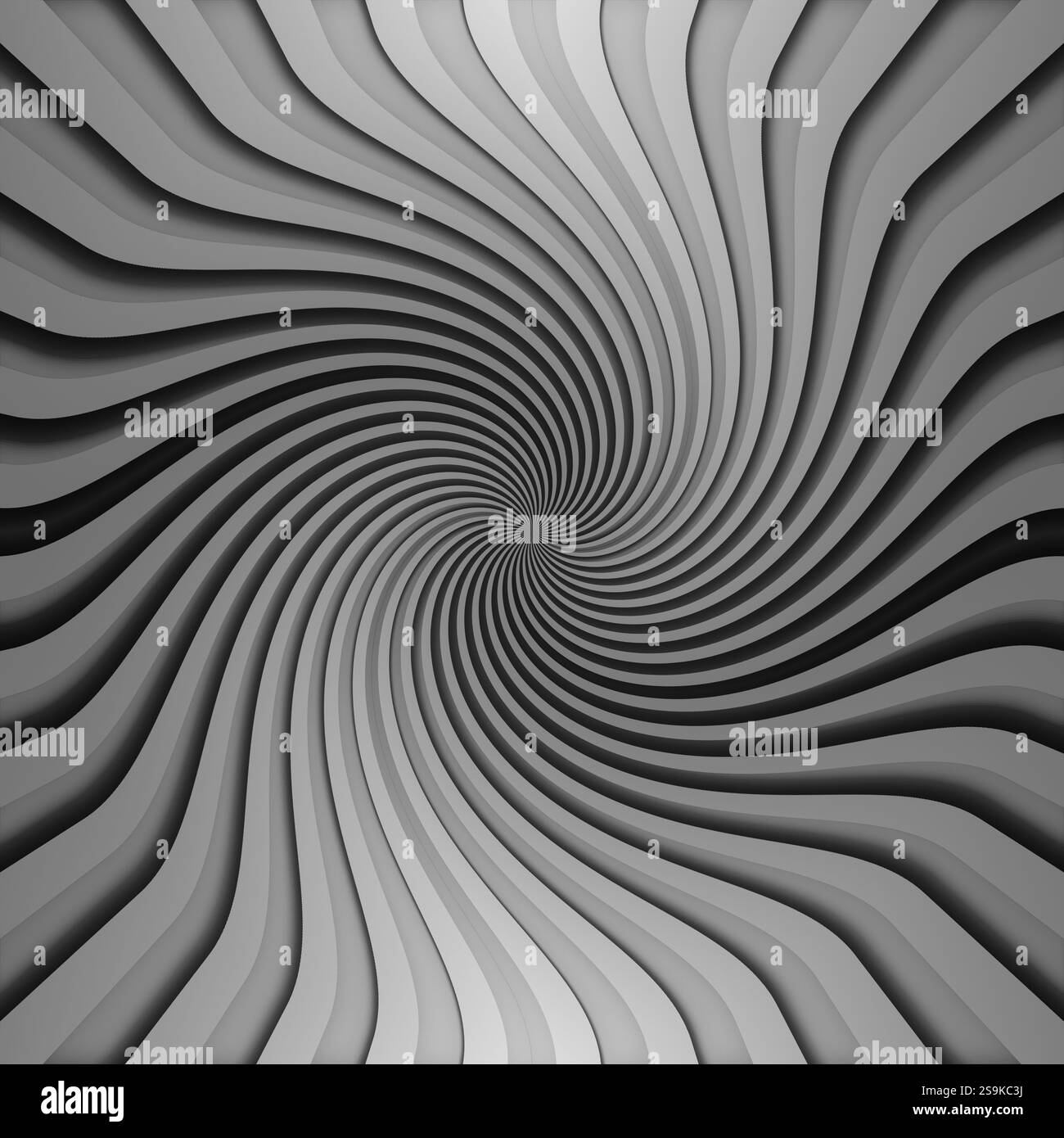 Simple white spiral on black background Stock Photo - Alamy