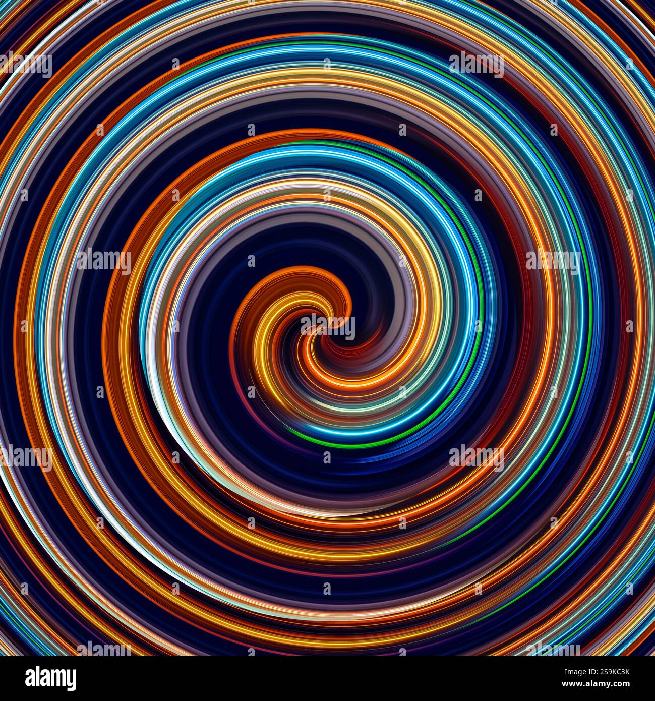 Hypnosis visualisation conept endless spiral Stock Photo