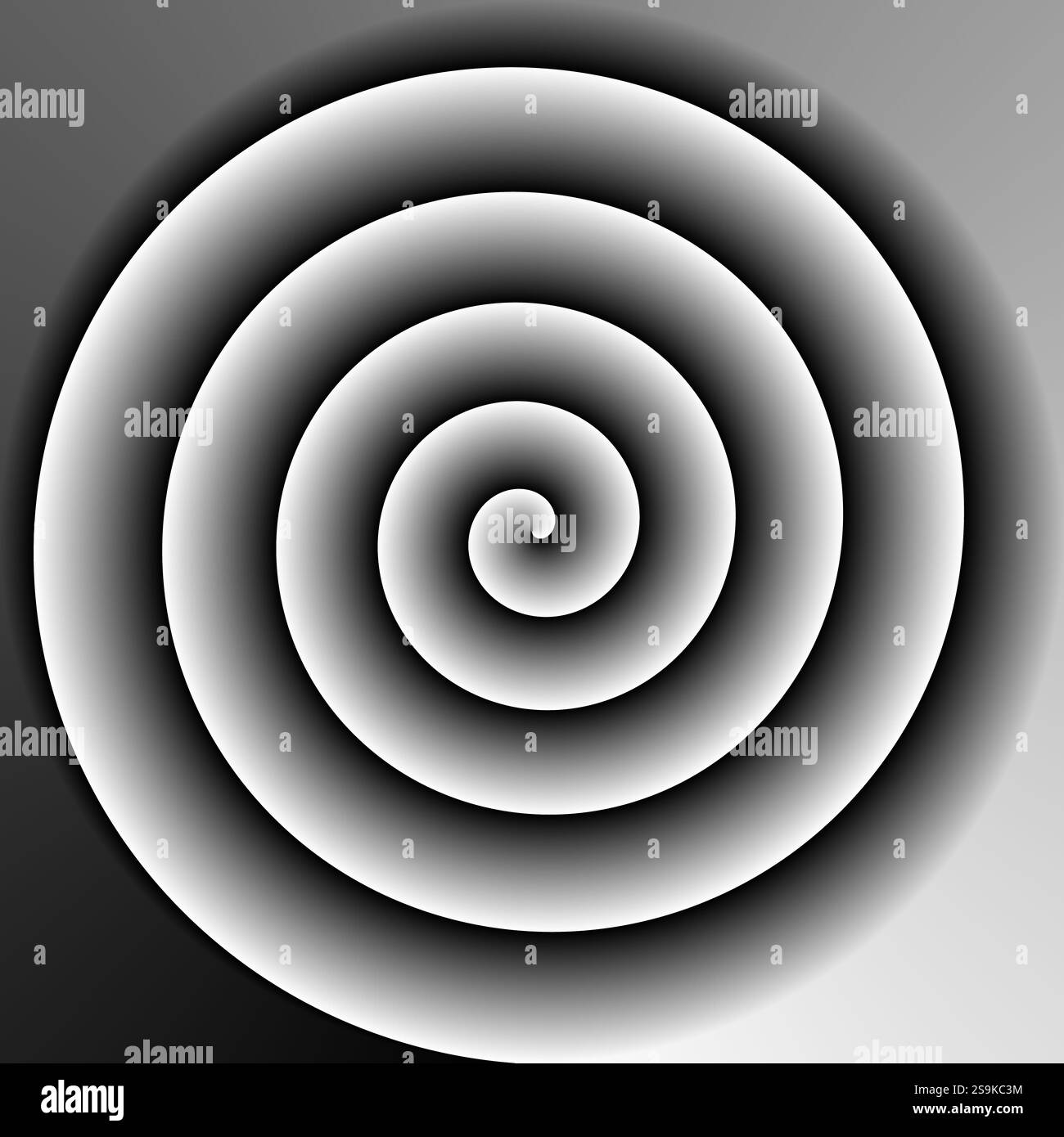 Hypnosis visualisation conept endless spiral Stock Photo