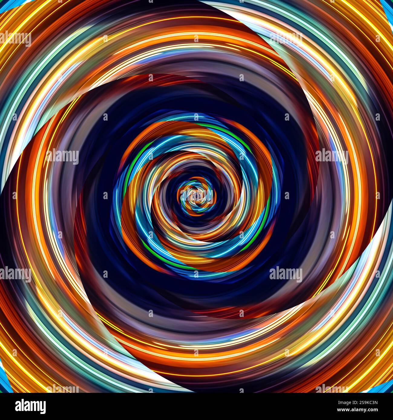 Hypnosis visualisation conept endless spiral Stock Photo