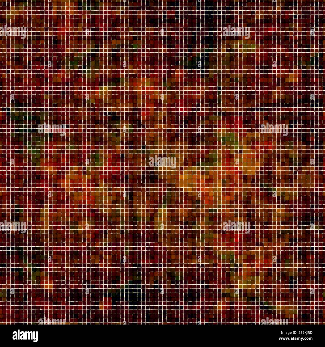 Mosaic tiles abstract seamless pattern, vector template design Stock Vector