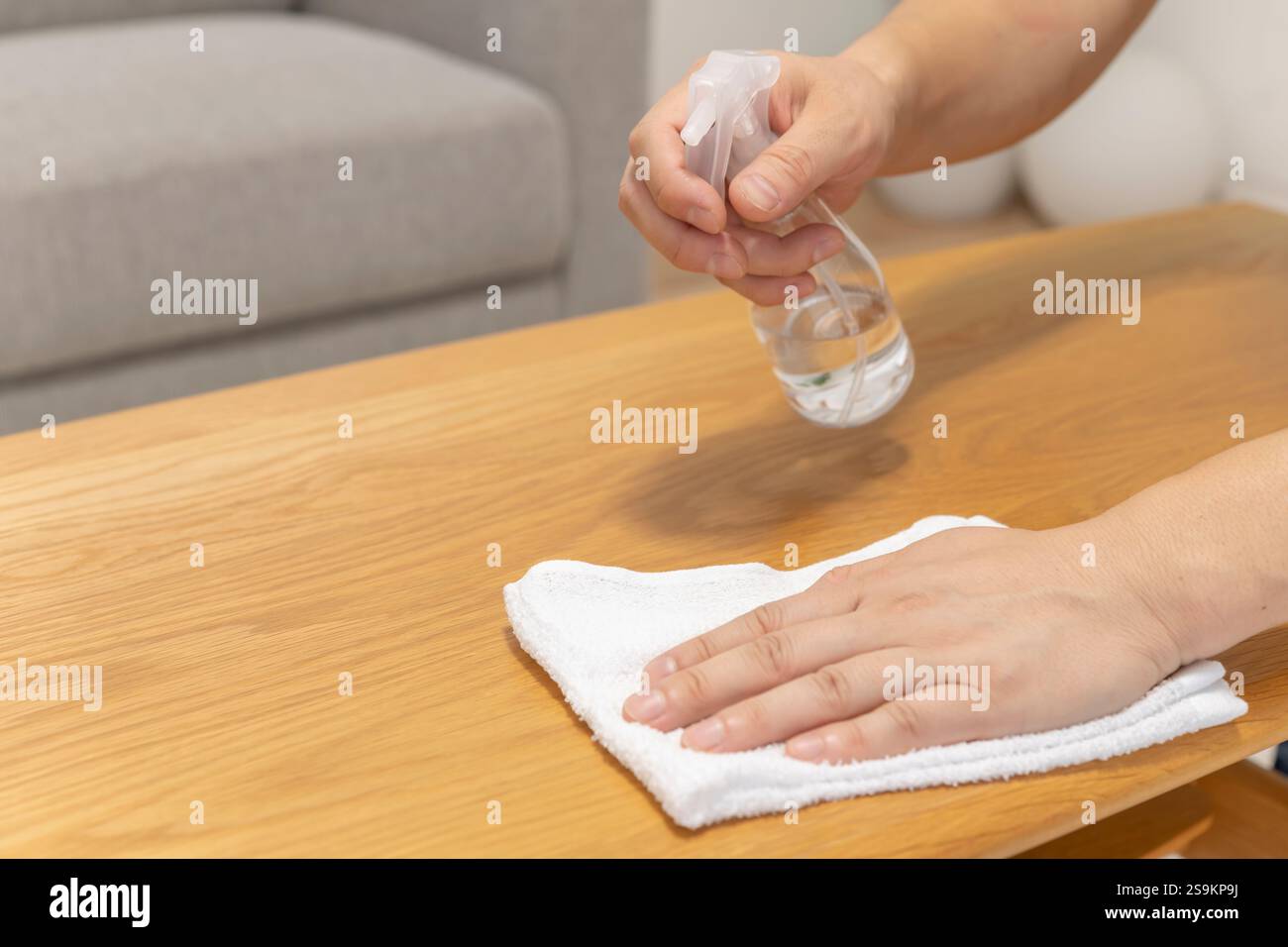 Alcohol disinfection [Virus and infection control] Stock Photo - Alamy