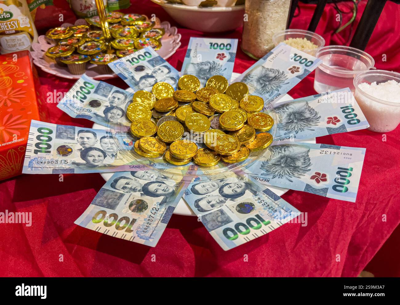 Christmas and New Year superstitions in the Philippines - Smartphone Captured Stock Image