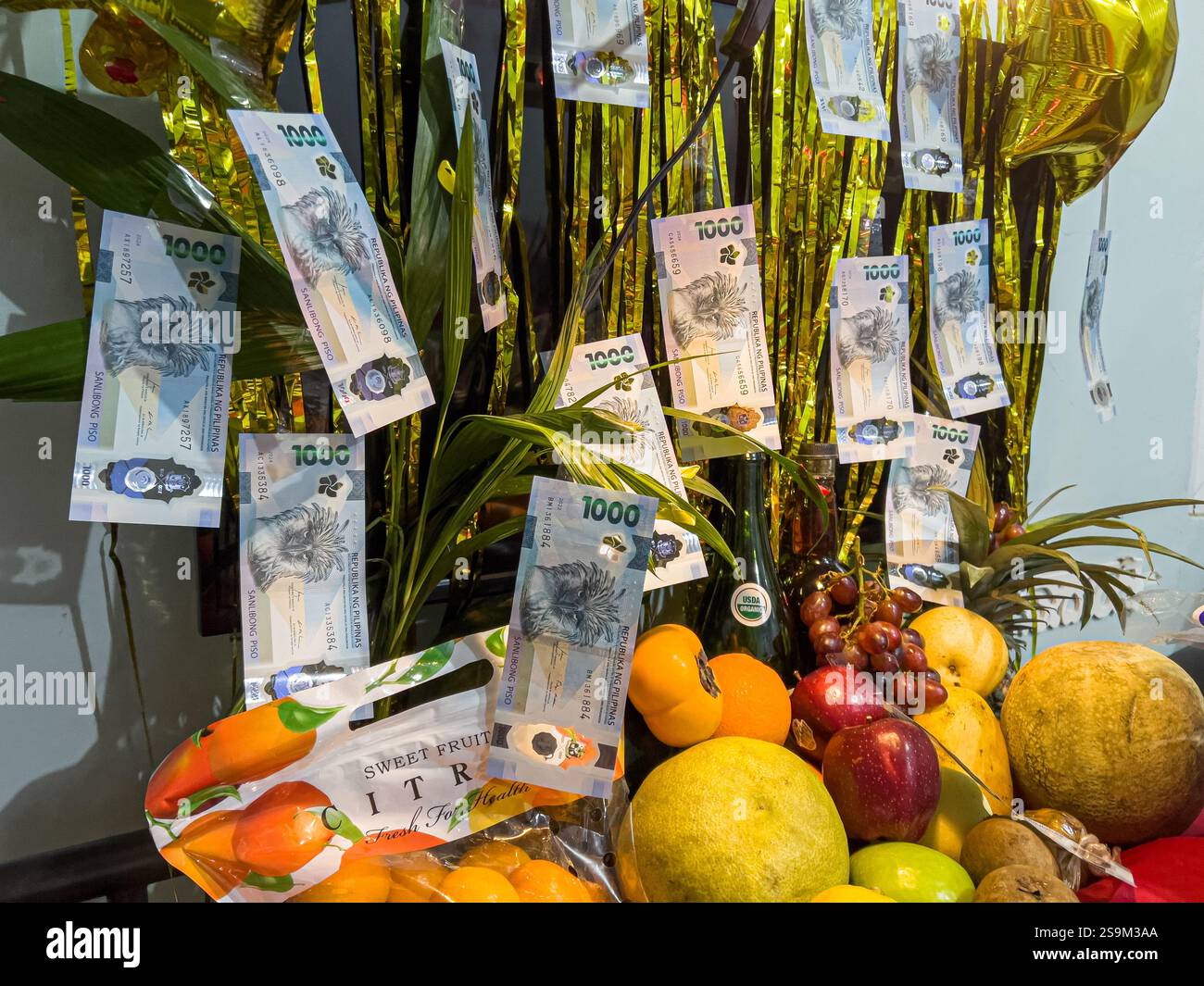 Christmas and New Year superstitions in the Philippines - Smartphone Captured Stock Image