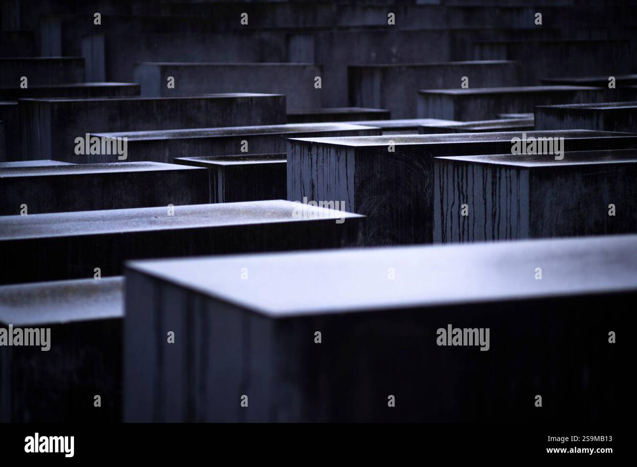 Concrete slabs are seen at the Holocaust Memorial on International
