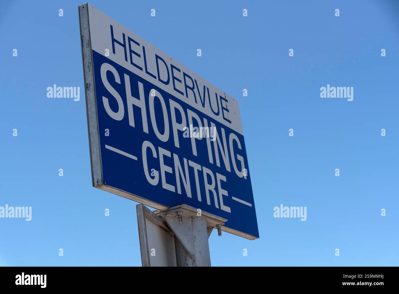 Helderberg Somerset West Western Cape South Africa. 23.12. 2024. Shopping centre sign in the residential area Heldervue in Helderberg Somerset West So Stock Photo