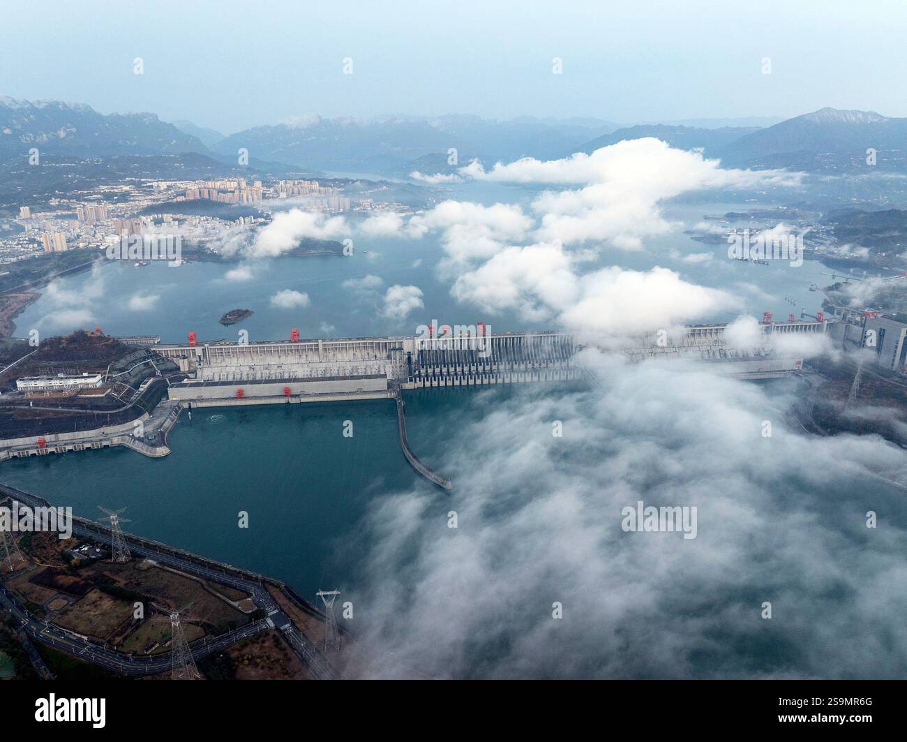 YICHANG, CHINA JANUARY 26, 2025 Aerial photo taken on Jan 26, 2025