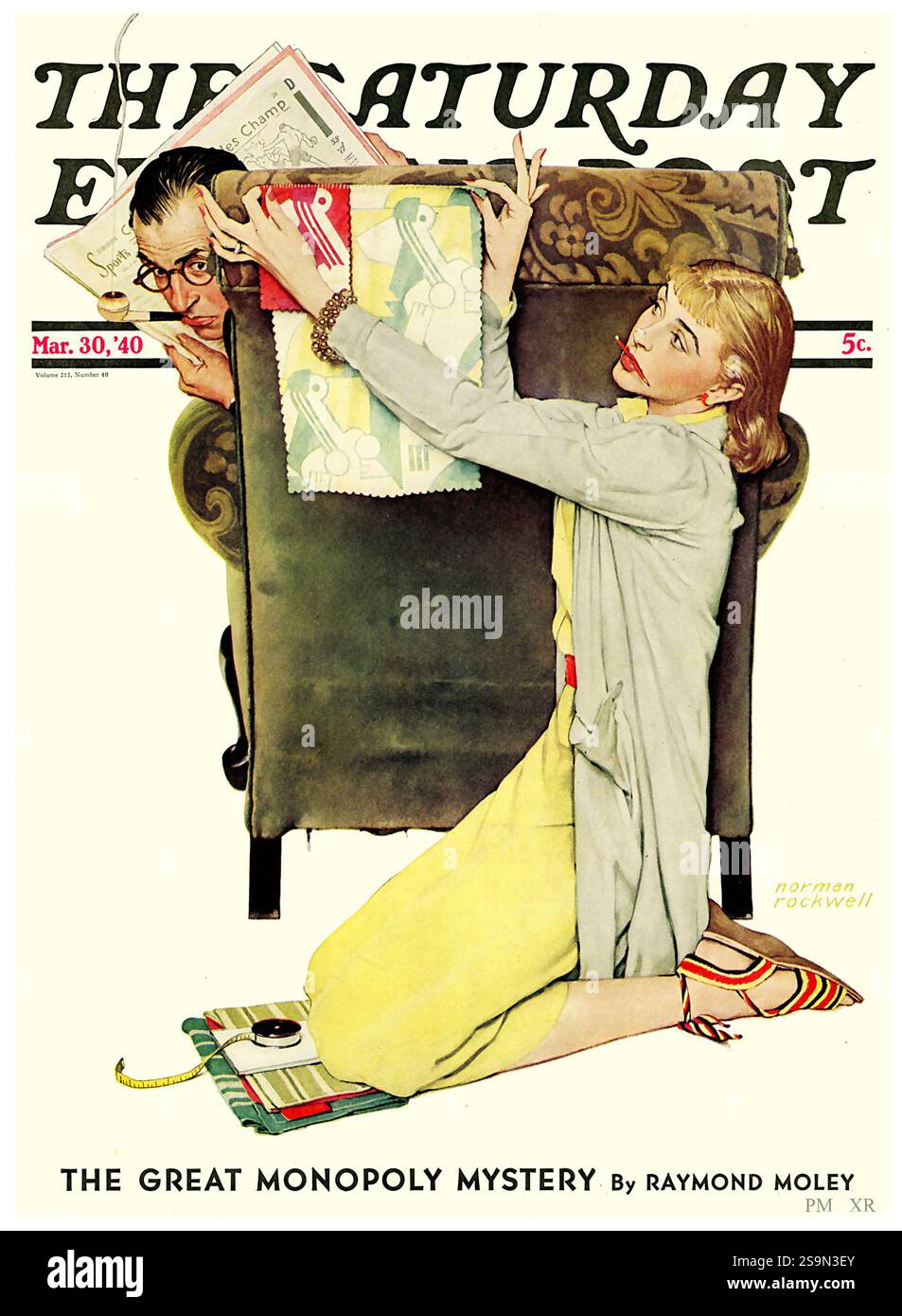 1940s usa saturday evening post hi-res stock photography and