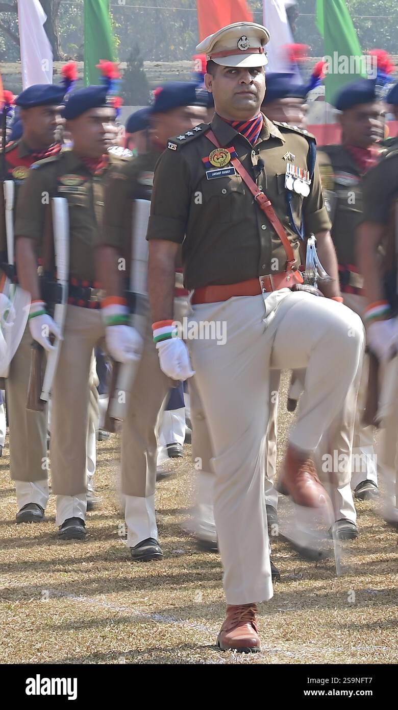Police Officials At A Parade In Celebration Of 150 Years Of Tripura police-officials-at-a-parade-in-celebration-of-150-years-of-tripura
