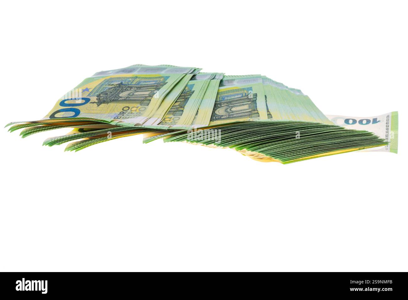 euro banknotes isolated on white background Stock Photo - Alamy
