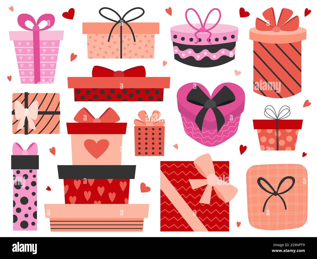 Valentines day shopping pink Stock Vector Images - Alamy