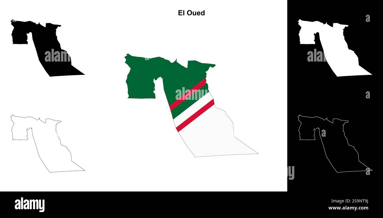 El oued outline map hi-res stock photography and images - Alamy