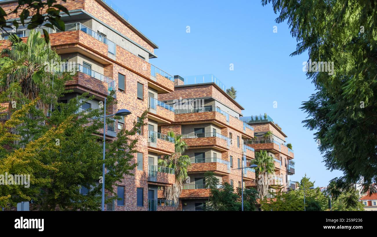 Contemporary apartment complex showcasing sustainable design with ...