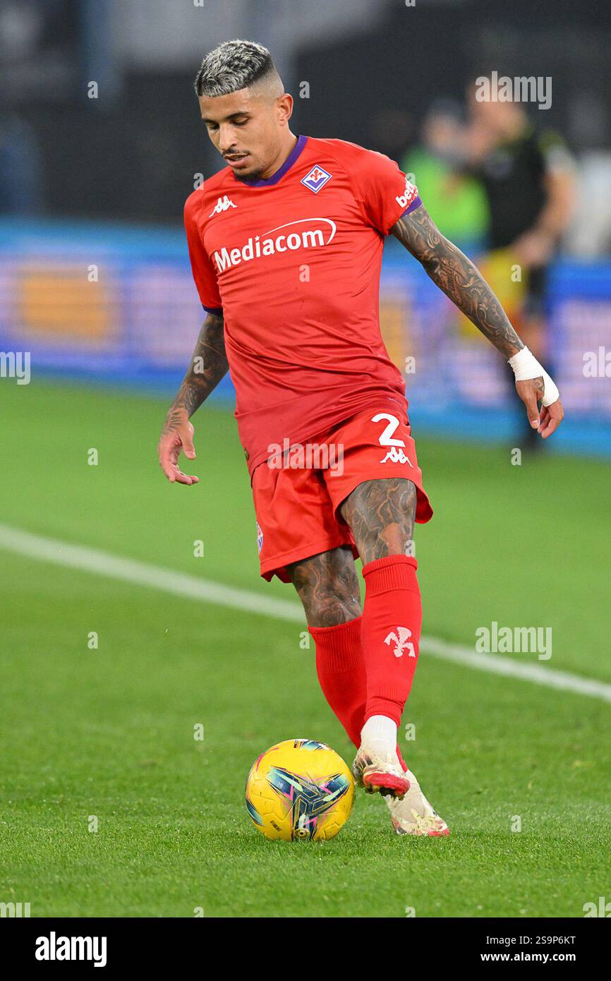 Olimpico Stadium, Rome, Italy - Dodo of AC Fiorentina runs with the ...