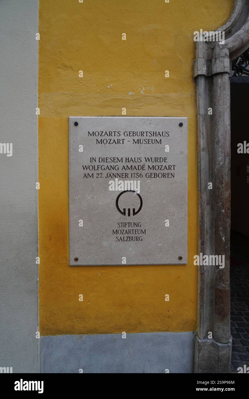 Salzburg Austria 25th Jan 2025 The House Where Mozart Is Born Is In Salzburg Austria 25th Jan 2025 The House Where Mozart Is Born Is In Salzburg Austria On January 25 2025 Photo By Michael Credit Nurphoto Srlalamy Live News 2S9P96M