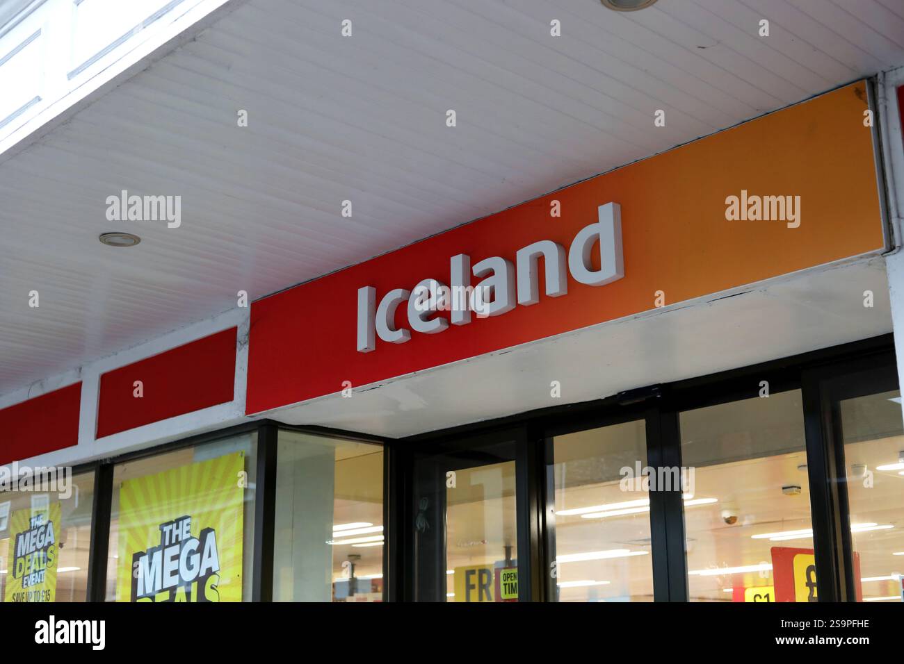 General views of Iceland Food shop in Chichester, West Sussex, UK. Stock Photo