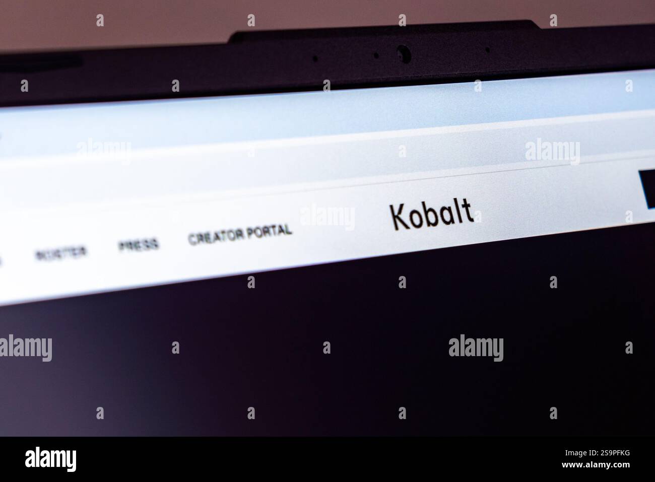 New York, USA January 22, 2025 Kobalt website displayed on laptop