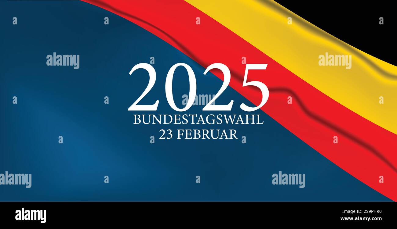 bundestagswahl-23-februar-2025-design-stock-vector-image-art-alamy