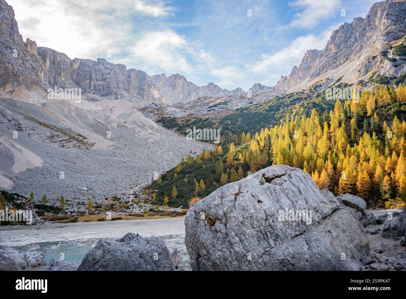 Italy’s Iconic Dolomite Mountains in the Morning Sunlight Stock Photo ...