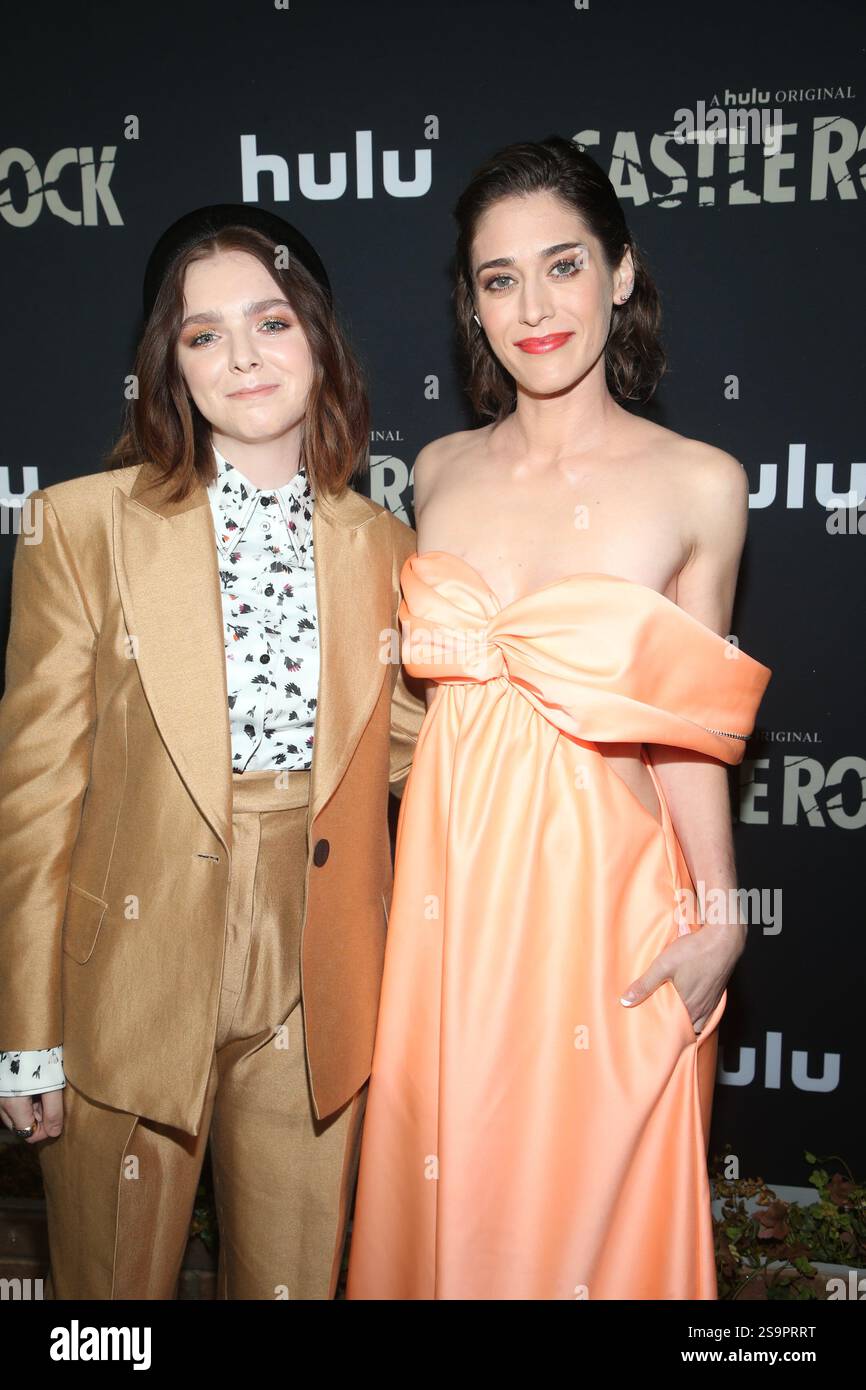 Elsie Fisher and Lizzy Caplan at the 'Castle Rock' TV Show, Season 2 premiere, AMC Sunset 5, Los Angeles, USA - 14 Oct 2019 Stock Photo