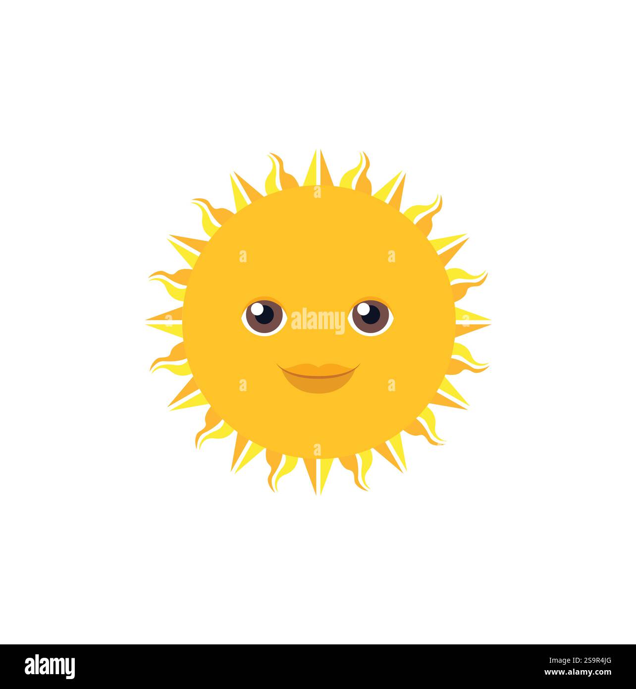 sun template face vector emoji illustration Stock Vector