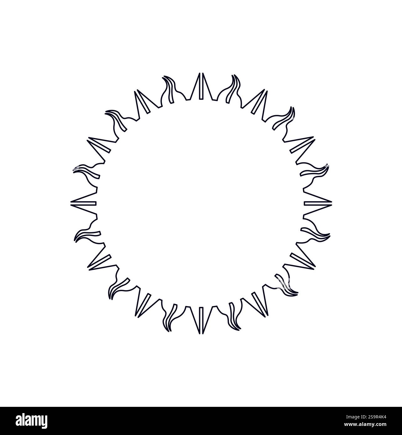 sun template face vector emoji illustration Stock Vector
