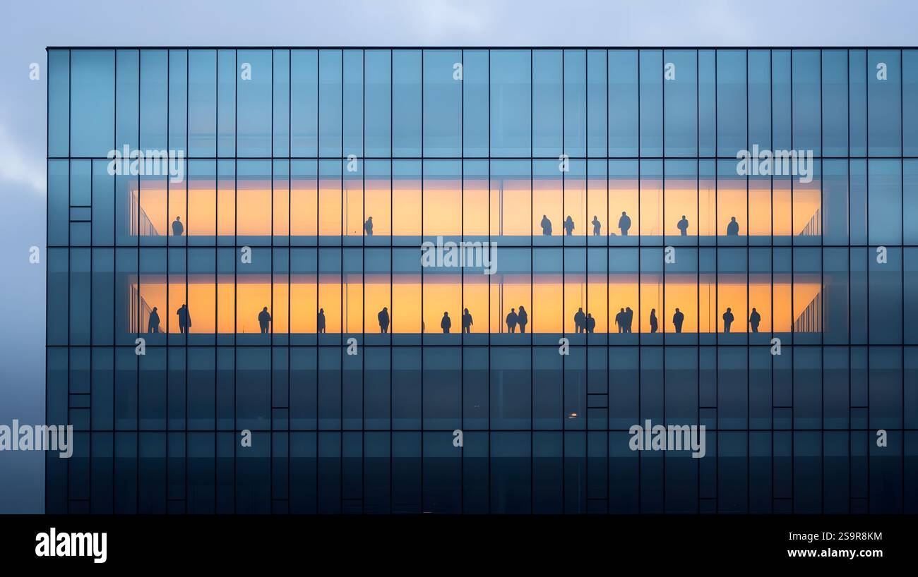 Reflective glass office building showcasing the and shared vision of a ...