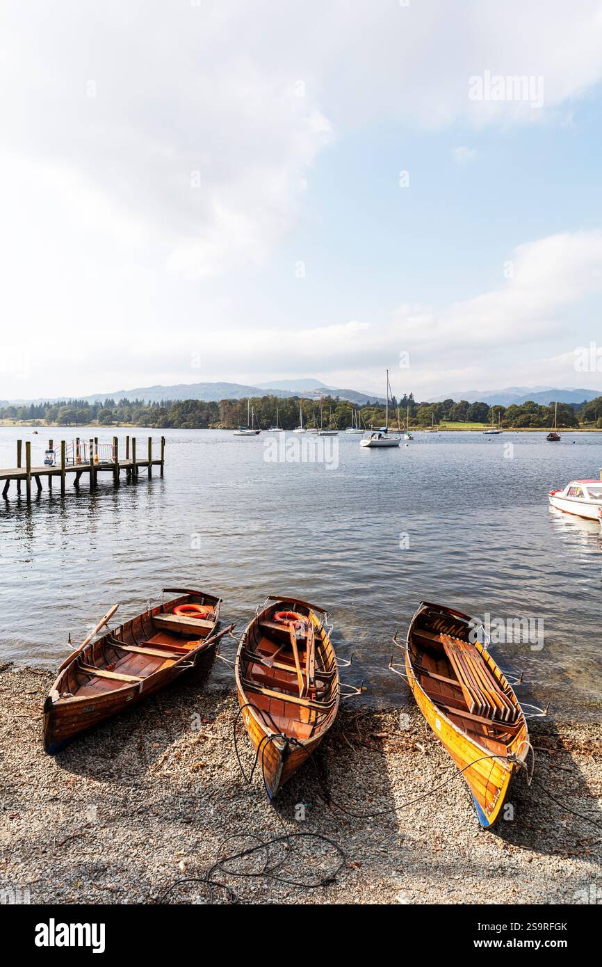 Ambleside, Lake Windermere, Cumbria, UK, England, Ambleside Cumbria, Windermere UK, Windermere lake, Windermere Cumbia, lake, lake district Stock Photo