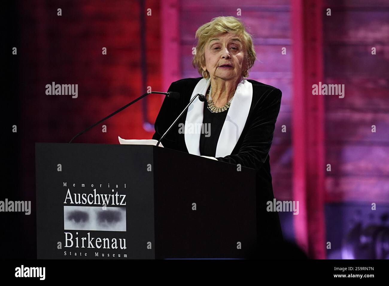 Auschwitz Survivor Tova Friedman Speaks During Commemorations At Auschwitz Survivor Tova Friedman Speaks During Commemorations At