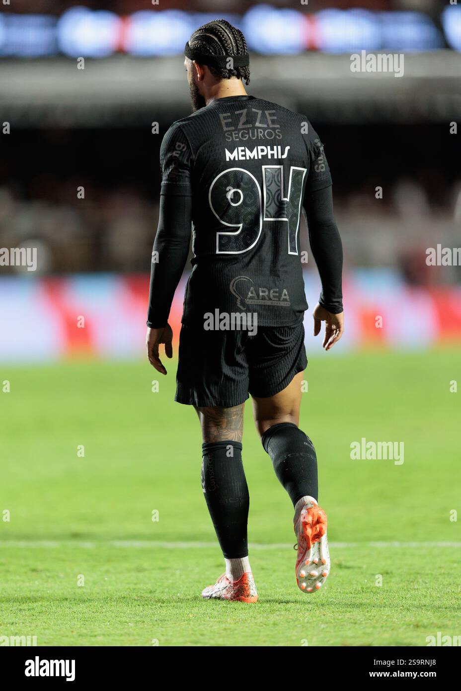 São Paulo, Brazil. 26th January, 2025. Soccer Football - 2025 Paulista Championship – São Paulo vs Corinthians - Morumbi Stadium.  Corinthians’s Memph Stock Photo