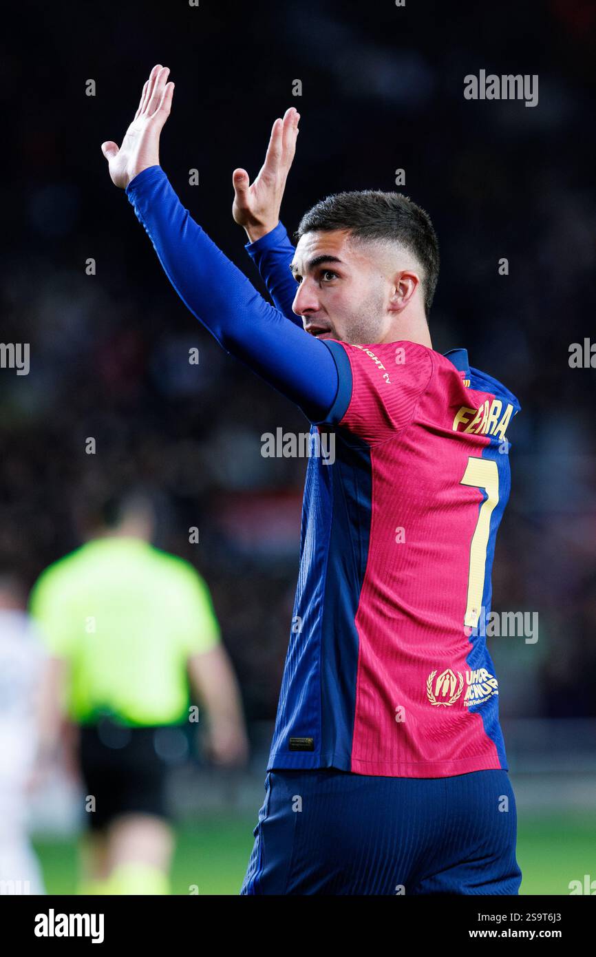 Barcelona Spain 26th Jan 2025 Ferran Torres Celebrates After Barcelona Spain 26th Jan 2025 Ferran Torres Celebrates After
