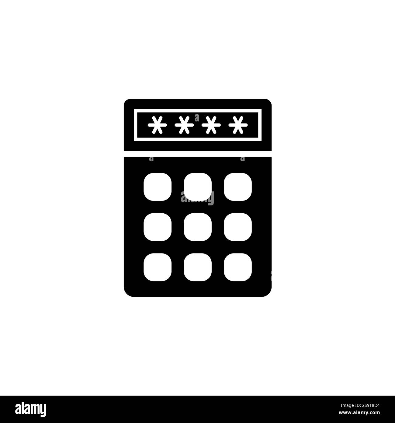Intercom, Door Video Communicator Solid Flat Vector Icon Isolated on White Background. Stock Vector