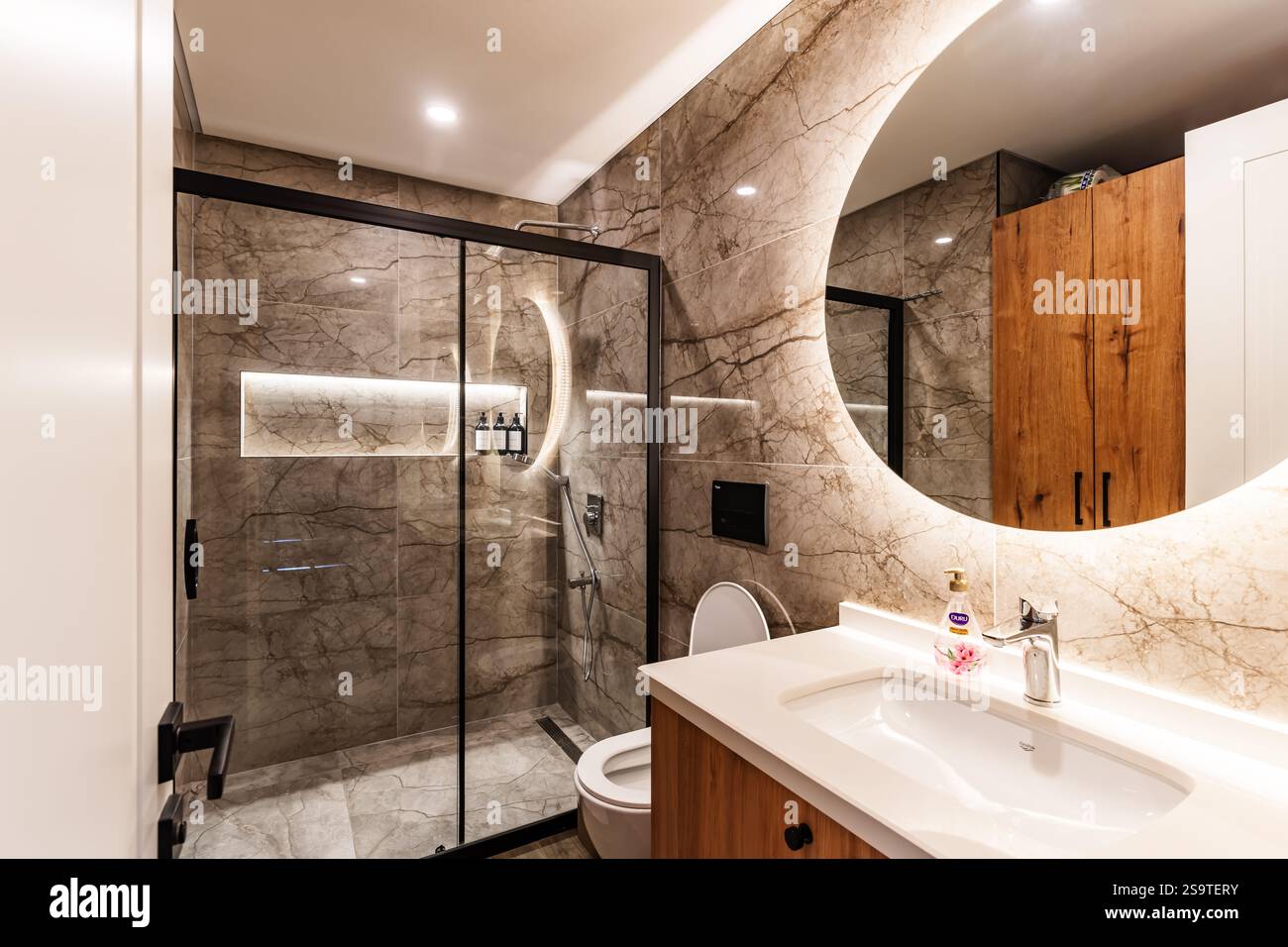 Curated visual reference: Gallery Detail: Luxurious Villa Bathroom Showing The Unique Aesthetics Of The Wooden