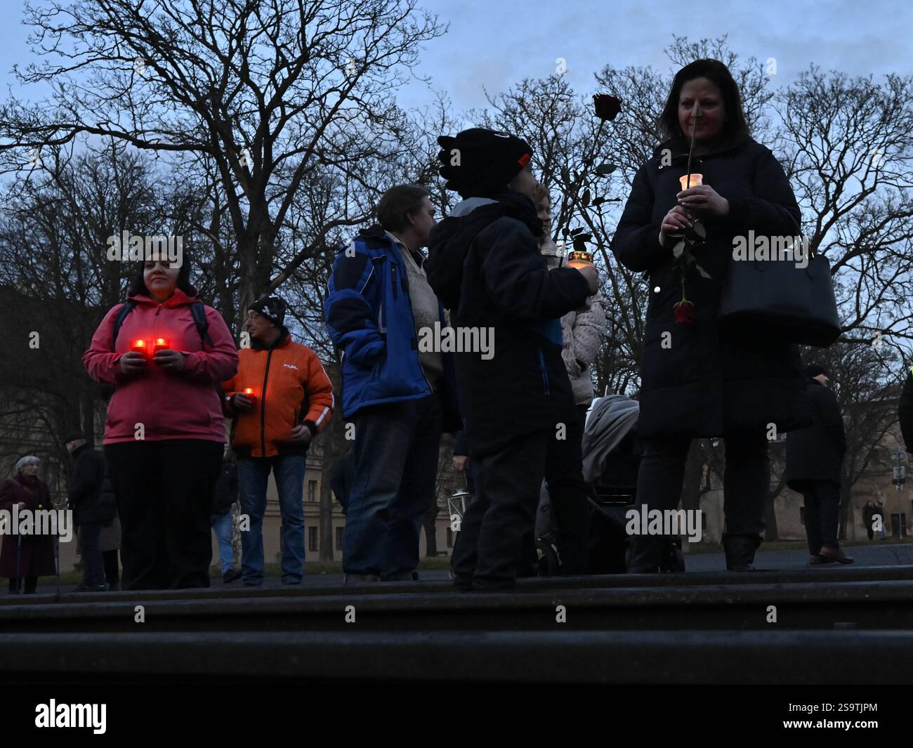 Holocaust Memorial Day, traditional light parade and performance in