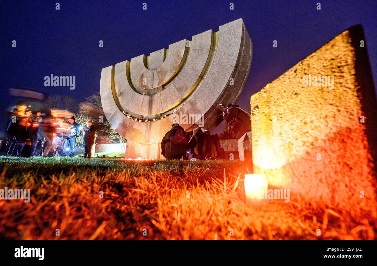 Holocaust Memorial Day, traditional light parade and performance in