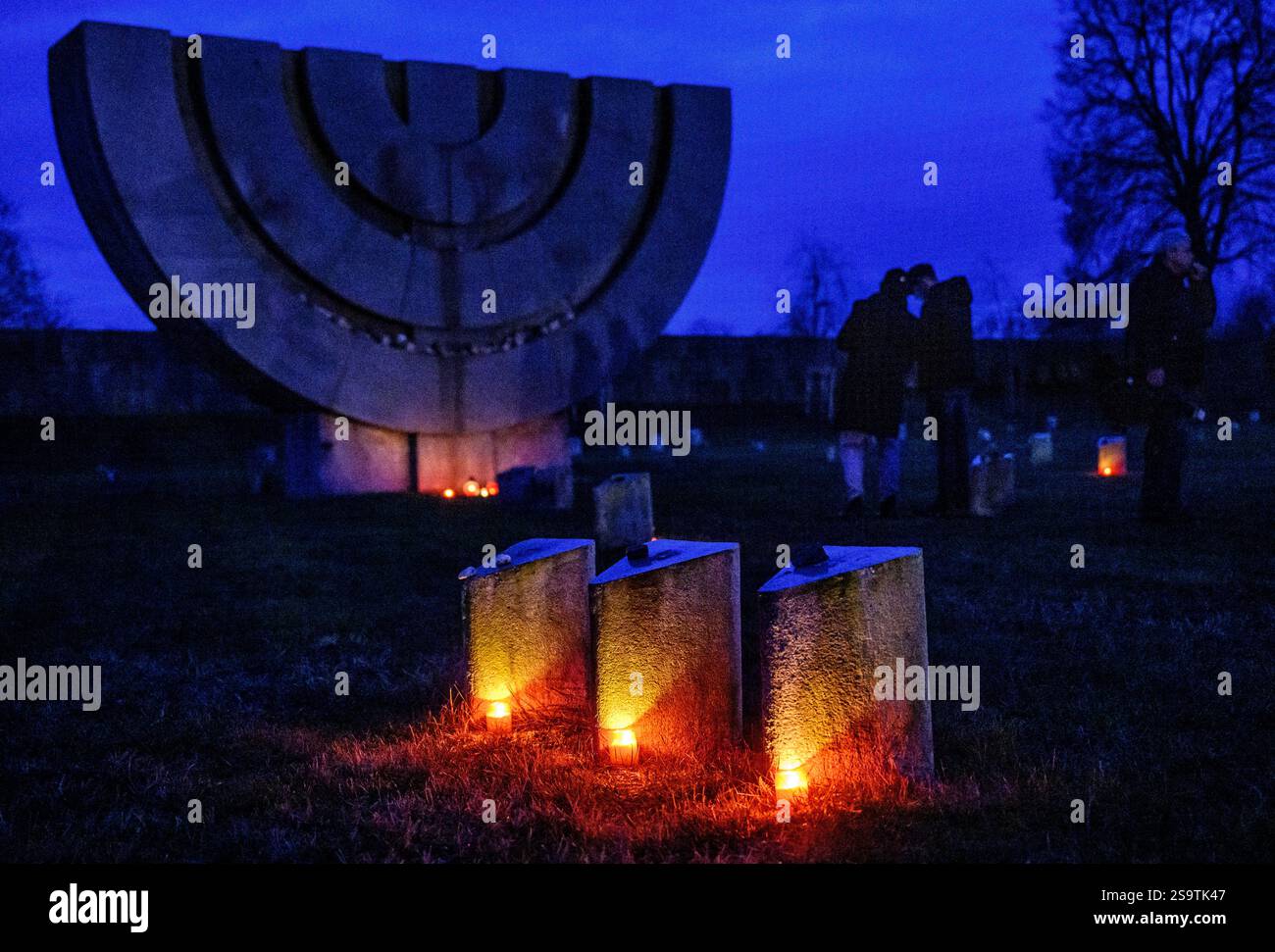 Holocaust Memorial Day, traditional light parade and performance in